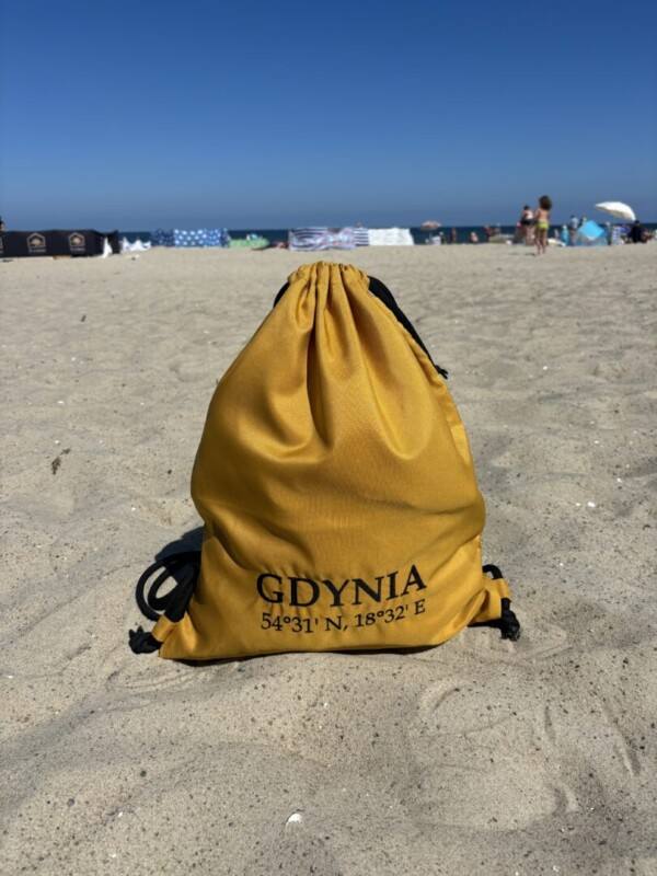 I Love Gdynia - najlepszy sklep z pamiątkami - Worek/plecak miodowy GDYNIA współrzędne