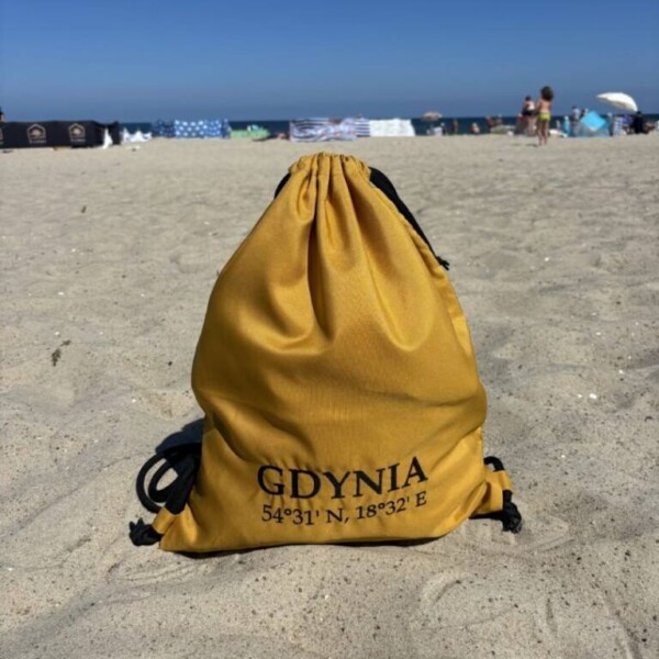 I Love Gdynia - najlepszy sklep z pamiątkami - Worek/plecak miodowy GDYNIA współrzędne
