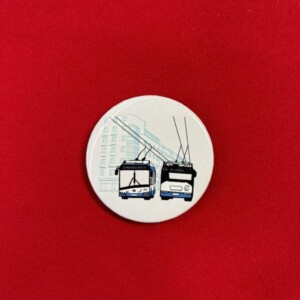 I Love Gdynia - najlepszy sklep z pamiątkami - Magnes okrągły z trolejbusami z Gdyni