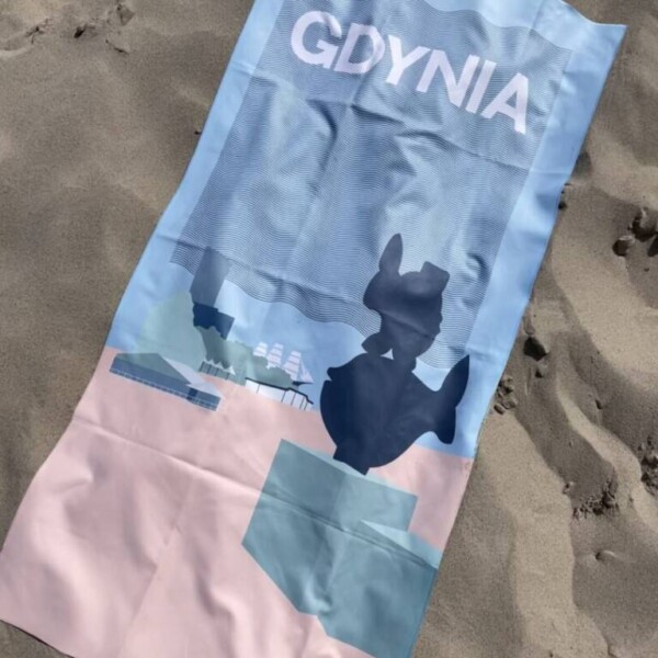 I Love Gdynia - najlepszy sklep z pamiątkami - Ręcznik szybkoschnący "Gdynia Róża Wiatrów"