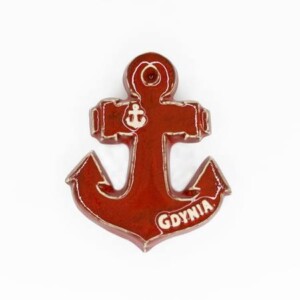I Love Gdynia - najlepszy sklep z pamiątkami - Magnes  ceramiczny Gdynia czerwona kotwica (Kopia)