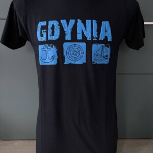 I Love Gdynia - najlepszy sklep z pamiątkami - Koszulka granatowa Gdynia znaczki