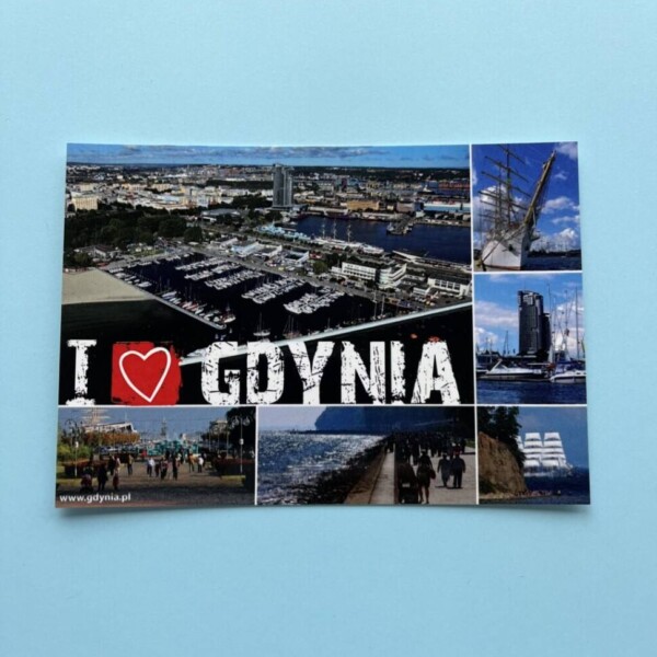 I Love Gdynia - najlepszy sklep z pamiątkami - Pocztówka (15x10cm) I love GDYNIA 1