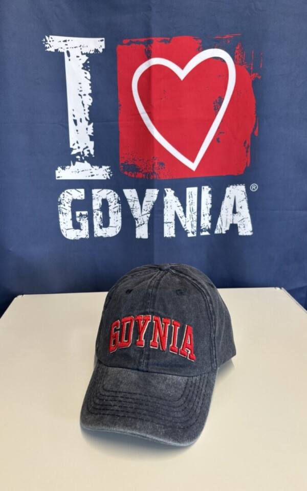 I Love Gdynia - najlepszy sklep z pamiątkami - Czapka granatowa Robin Ruth z daszkiem z napisem GDYNIA