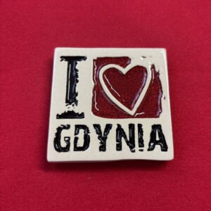 I Love Gdynia - najlepszy sklep z pamiątkami - Magnes  ceramiczny „I love Gdynia”