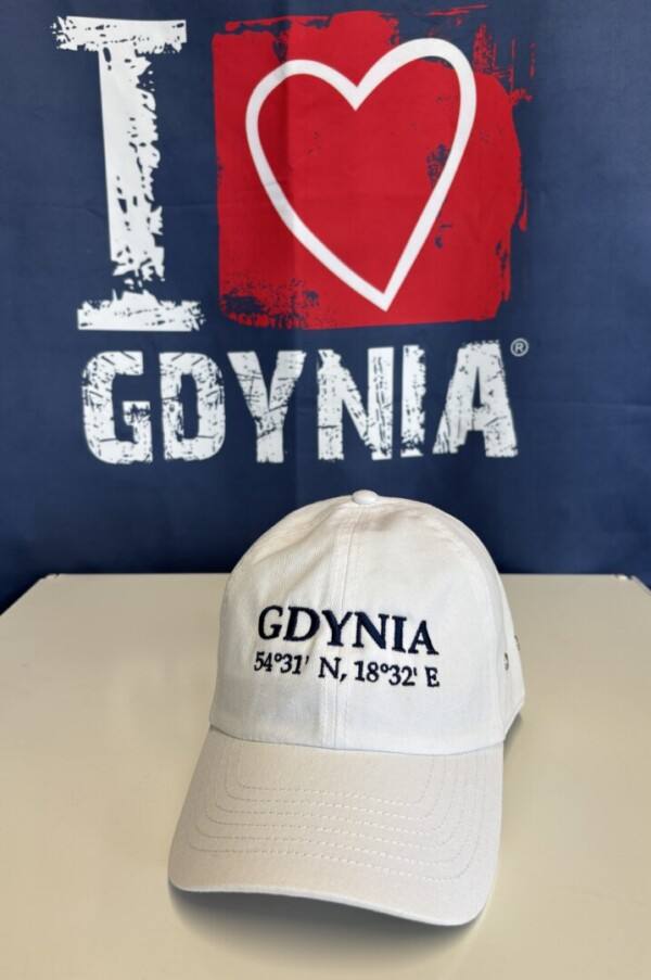 I Love Gdynia - najlepszy sklep z pamiątkami - Czapka z daszkiem „Gdynia współrzędne"