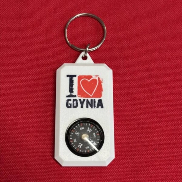 I Love Gdynia - najlepszy sklep z pamiątkami - Brelok z kompasem „I love Gdynia”