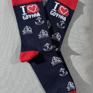 I Love Gdynia - najlepszy sklep z pamiątkami - Skarpety granatowe "I love Gdynia"