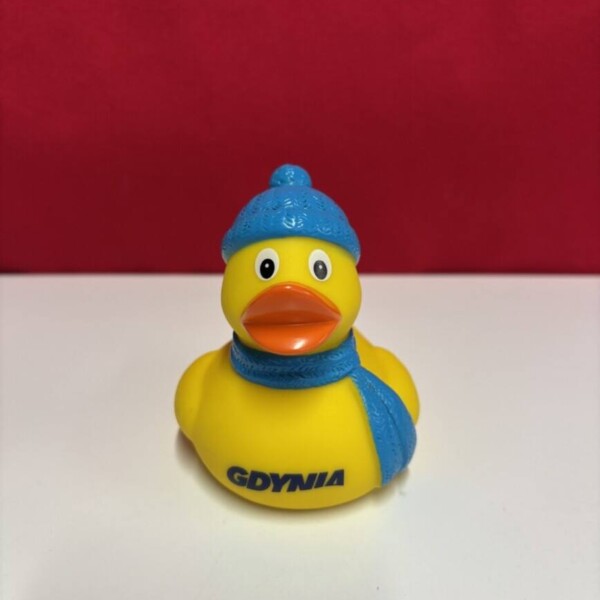 I Love Gdynia - najlepszy sklep z pamiątkami - Kaczka gumowa z Gdyni w czapce i szaliku