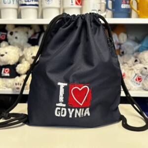 I Love Gdynia - najlepszy sklep z pamiątkami - Worek/plecak granatowy "I love Gdynia"