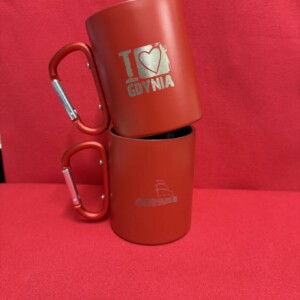 I Love Gdynia - najlepszy sklep z pamiątkami - Kubek czerwony z karabińczykiem Gdynia