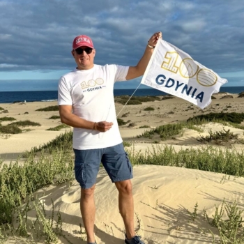 Koszulka męska biała Gdynia 100