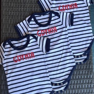 I Love Gdynia - najlepszy sklep z pamiątkami - Body w paski "Gdynia"