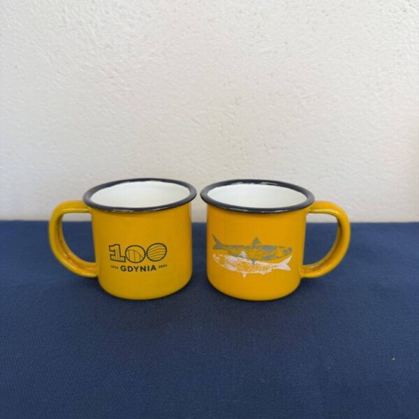 I Love Gdynia - najlepszy sklep z pamiątkami - Kubek żółty emaliowany Gdynia 100 (mini)