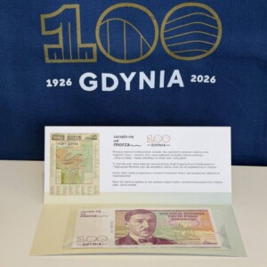 I Love Gdynia - najlepszy sklep z pamiątkami - Banknot kolekcjonerski Gdynia 100