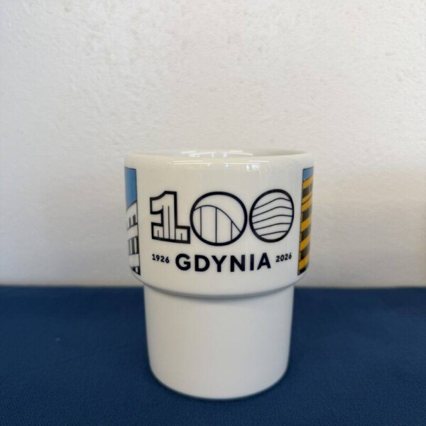 I Love Gdynia - najlepszy sklep z pamiątkami - Kubek biały emaliowany Gdynia 100