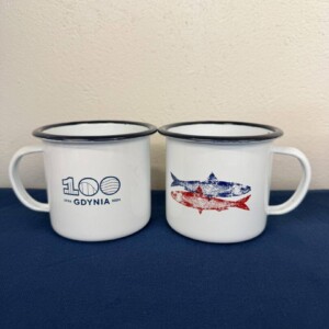 I Love Gdynia - najlepszy sklep z pamiątkami - Kubek biały emaliowany Gdynia 100