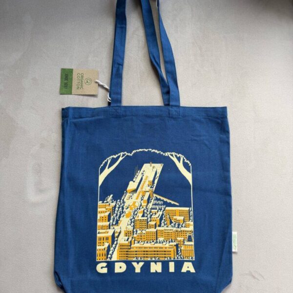 I Love Gdynia - najlepszy sklep z pamiątkami - Torba niebieska "Gdynia Miasto Modernizmu"