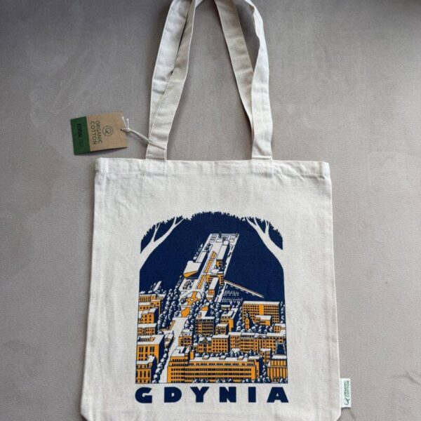 I Love Gdynia - najlepszy sklep z pamiątkami - Torba niebieska "Gdynia Skwer"