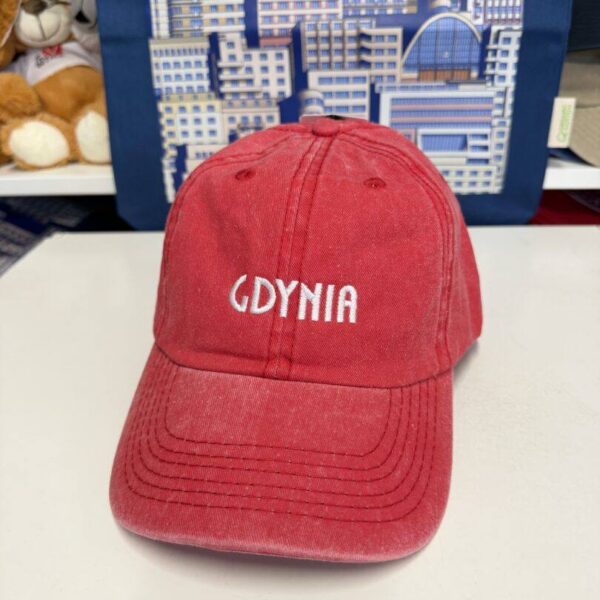 I Love Gdynia - najlepszy sklep z pamiątkami - Czapka czerwona Robin Ruth z białym haftem GDYNIA