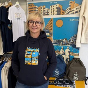I Love Gdynia - najlepszy sklep z pamiątkami - Bluza damska granatowa „Gdynia mozaika”