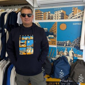 I Love Gdynia - najlepszy sklep z pamiątkami - Bluza męska granatowa „Gdynia mozaika”