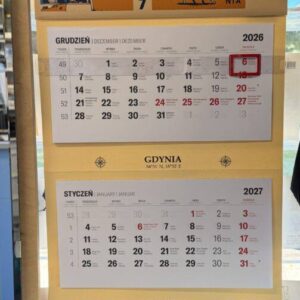 I Love Gdynia - najlepszy sklep z pamiątkami - Kalendarz trójdzielny Gdynia 2027